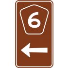TOURIST DRIVE ADVANCE SIGN NUMERAL AND ARROW