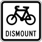 CYCLISTS DISMOUNT