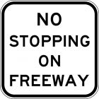 NO STOPPING ON FREEWAY/MOTORWAY