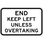 END KEEP LEFT UNLESS OVERTAKING