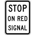 STOP HERE ON RED SIGNAL