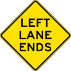 LEFT LANE ENDS