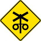 RAILWAY LEVEL CROSSING-FLASHING SIGNAL AHEAD