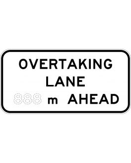OVERTAKING LANE ?M AHEAD