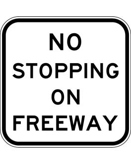 NO STOPPING ON FREEWAY/MOTORWAY