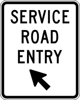 SERVICE ROAD ENTRY