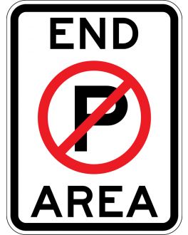 END NO PARKING AREA