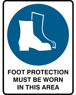 FOOT PROTECTION MUST BE WORN IN THIS AREA
