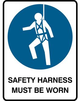 SAFETY HARNESS MUST BE WORN