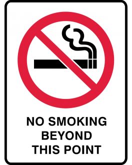 NO SMOKING BEYOND THIS POINT
