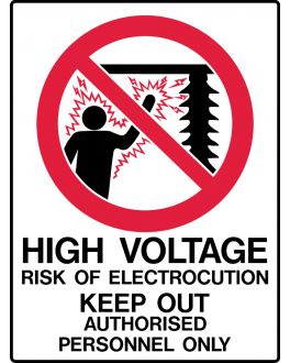 HIGH VOLTAGE RISK OF ELECTROCUTION