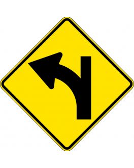 SIDE ROAD JUNCTION STRAIGHT AHEAD ON A CURVE